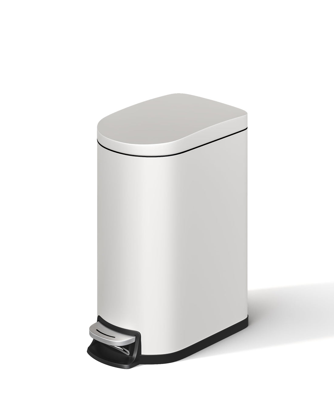 Pattumiera in metallo Garvee da 2,6 galloni/10 litri con coperchio, sottile, impermeabile per camera da letto e ufficio, cestino interno, maniglia, chiusura silenziosa