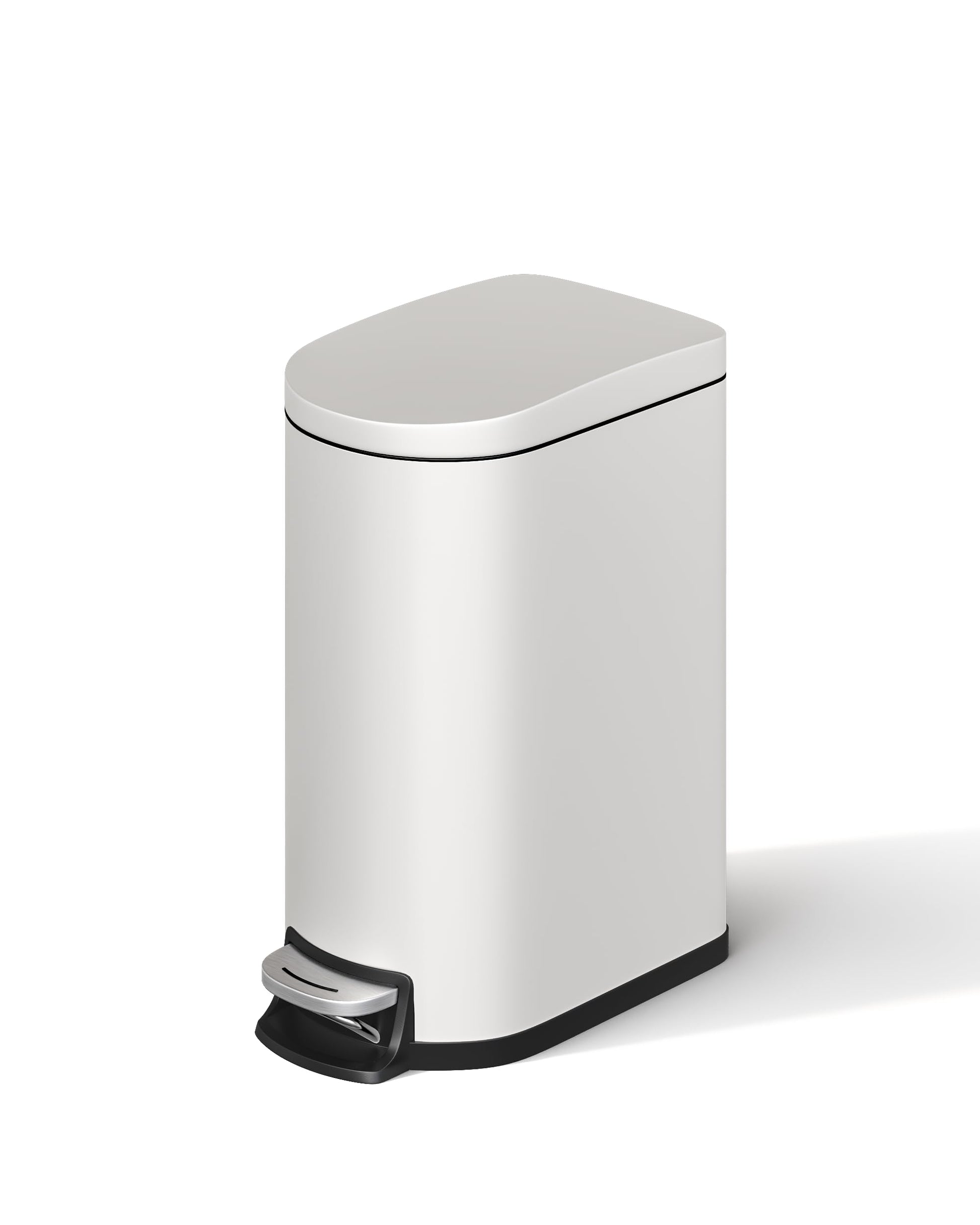 Pattumiera in metallo Garvee da 2,6 galloni/10 litri con coperchio, sottile, impermeabile per camera da letto e ufficio, cestino interno, maniglia, chiusura silenziosa