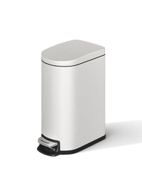 Pattumiera in metallo Garvee da 2,6 galloni/10 litri con coperchio, sottile, impermeabile per camera da letto e ufficio, cestino interno, maniglia, chiusura silenziosa