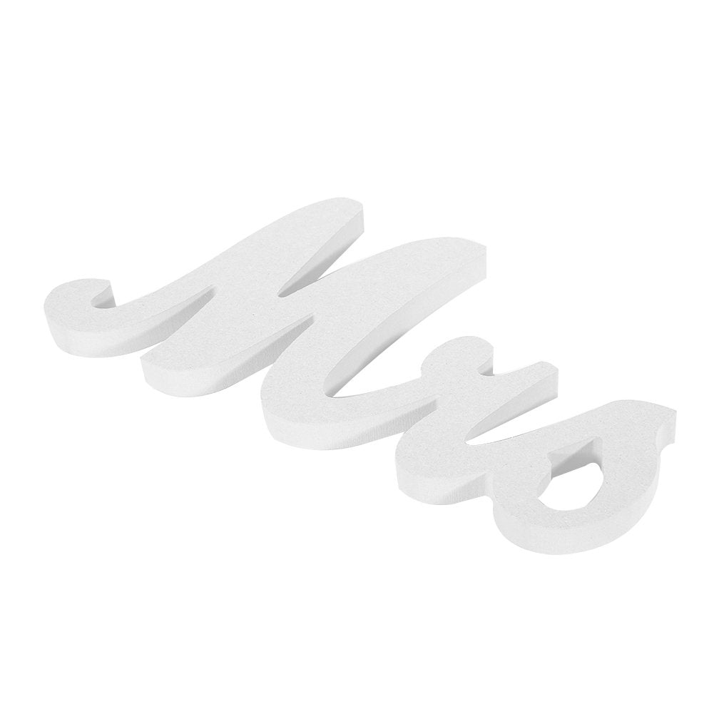 Garvee Segno Mr & Mrs Grande in Legno Premium per Tavolo Matrimonio, Decorazioni Nuziali, Dimensioni Grandi, Colore Naturale