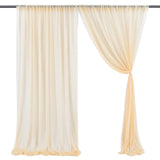 Garvee Cortinas De Fondo Para Cabina Fotográfica - Tul Elástico Blanco - 3 Tamaños - Ideal Bodas Y Baby Shower - Come mostrato