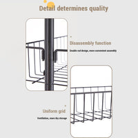 Garvee Tür Hängeorganizer, 6 Körben Türregal Zum Einhängen, Küche Organizer Gewürzregal Wand Küchenregal Hängend Tür Organizer Für Bad, Küche, Speisekammer, Ohne Bohren, Schwarz, 39cm B X 27cm T X 160cm H