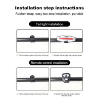 Luce Posteriore Bici Garvee con Indicatori Direzione, Freni e Allarme Antifurto Ricaricabile - Ideale per Festa del Papà, Nero, Ciclismo Urbano con Telecomando