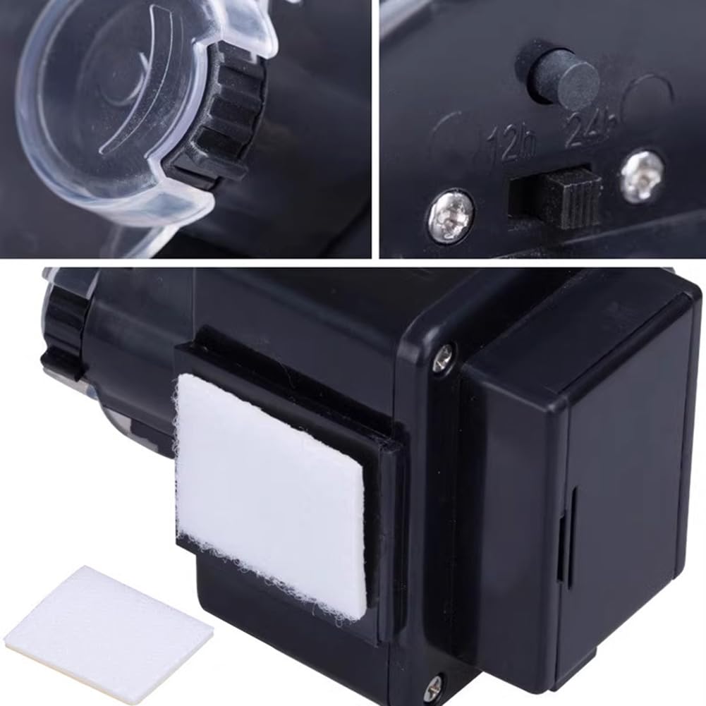 Mangiatoia automatica per pesci Garvee, regolabile, a batteria, per acquari (batterie non incluse)