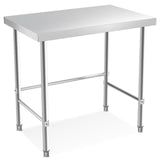 Tavolo da lavoro in acciaio inossidabile Garvee 36x24 pollici Design robusto Base aperta Mobile e fisso per cucina e ristorante Argento