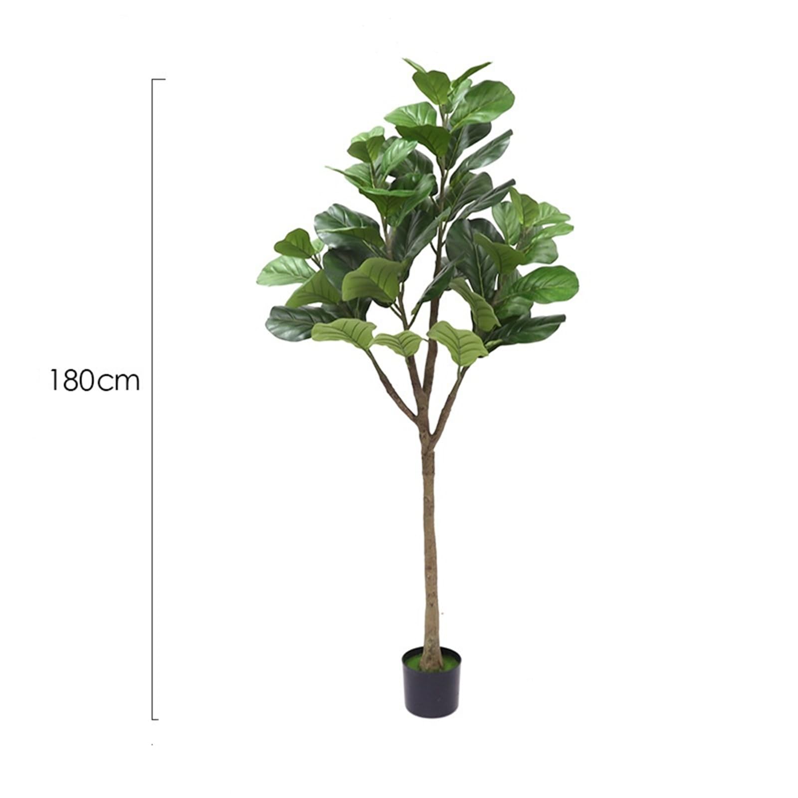 GARVEE Albero di fico artificiale in 2 pezzi, alto 5 piedi/6 piedi, albero di fico artificiale decorativo in seta in vaso, per uso interno ed esterno, casa, perfetto albero di fico artificiale da 180 cm