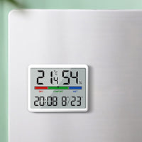 Sveglia digitale LCD Garvee con ampio display, ora e temperatura, design magnetico multifunzionale per la casa, orologio da parete e da tavolo, termometro