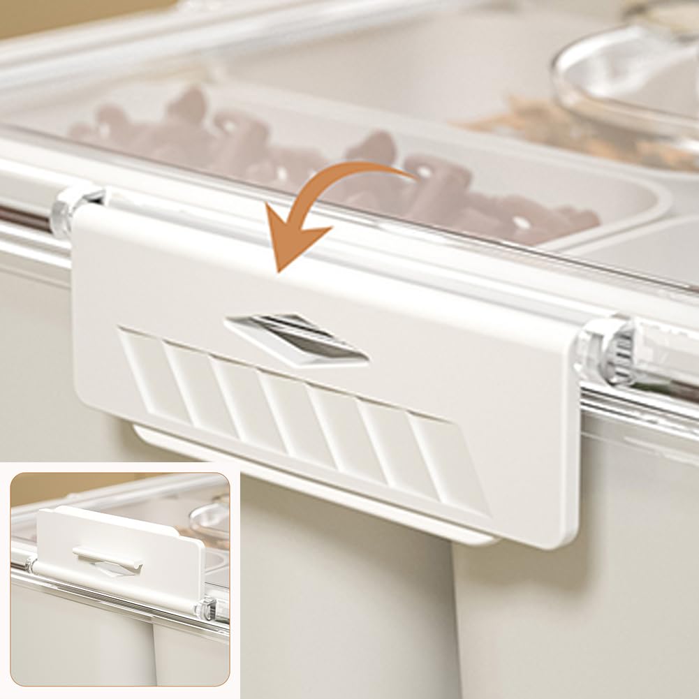 Vassoio di servizio diviso Garvee Large Snack Box con coperchio per piatti da snack portatili, organizer trasparente con scomparti multipli.