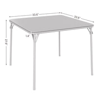Tavolo pieghevole Garvee da 33,6" con cuscino in PU, struttura in metallo, piedini antiscivolo per ufficio e campeggio, portatile, nero