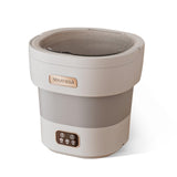 Lavatrice portatile pieghevole Garvee da 12 litri, mini lavatrice 2 in 1 con asciugatrice centrifuga per appartamenti, dormitori e camper, compatta, silenziosa, bianca - Grigio Bianco