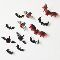GARVEE 60 pezzi di adesivi murali in PVC con pipistrelli per decorazioni di Halloween, per camera da letto, esterno, veranda, finestra, aula, nero