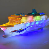 Garvee Barca da Crociera Radiocomandata per Bambini, Plastica Resistente, Effetti Luminosi e Sonori, Compatta 49x6x11 cm, Design Realistico
