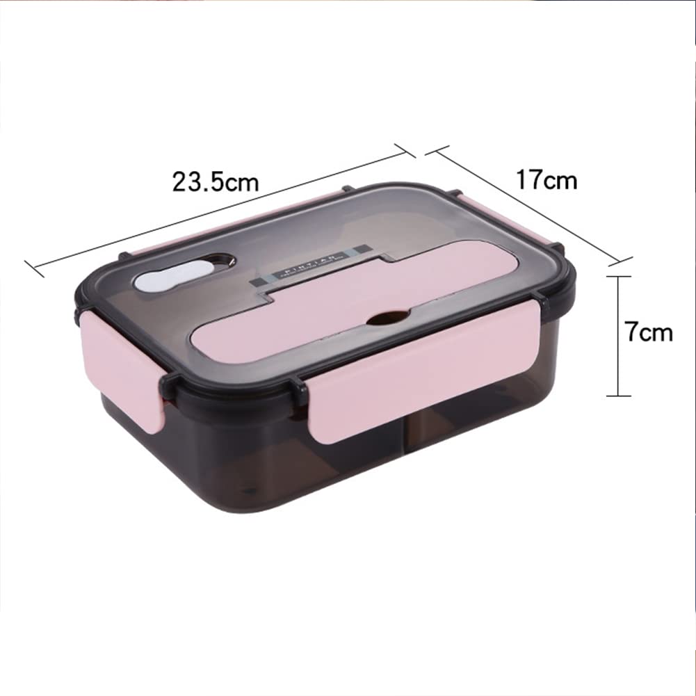 Garvee Lunchbox Bento Box 1100ml Rosa Mit 3 Fächern Auslaufsicher Für Schule Und Arbeit Kompakt