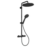 Sistema Doccia Garvee con Termostato Sicurezza 38°C, Doccia a Mano 3 Funzioni, Materiale Resistente, Montaggio Facile, Asta Doccia, Bagno Familiare, Moderno, Argento