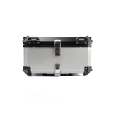 Garvee Valigia Superiore Moto 100L Alluminio Impermeabile Antipolvere Serratura Sicura Universale per Caschi e Bagagli, Nero, 100L