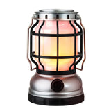 Garvee Lampada da Campeggio Solare Portatile Ricaricabile Impermeabile Design Retrò per Escursioni e Attività Notturne 16,5x10 cm