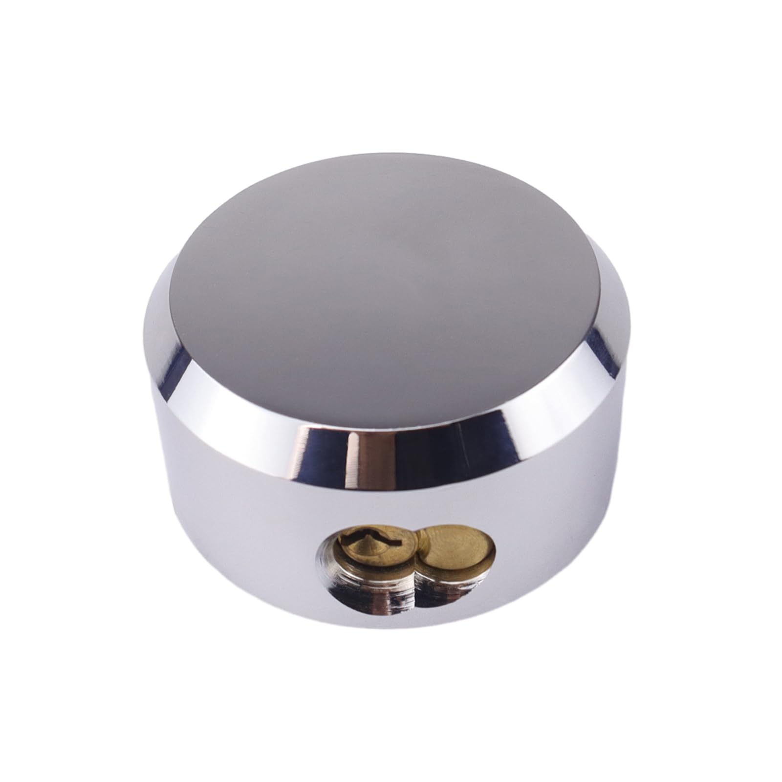 Lucchetti Garvee 6271 con grillo nascosto, lucchetto a disco da hockey per impieghi gravosi, M8 x 80 mm, acciaio cromato per magazzini e container