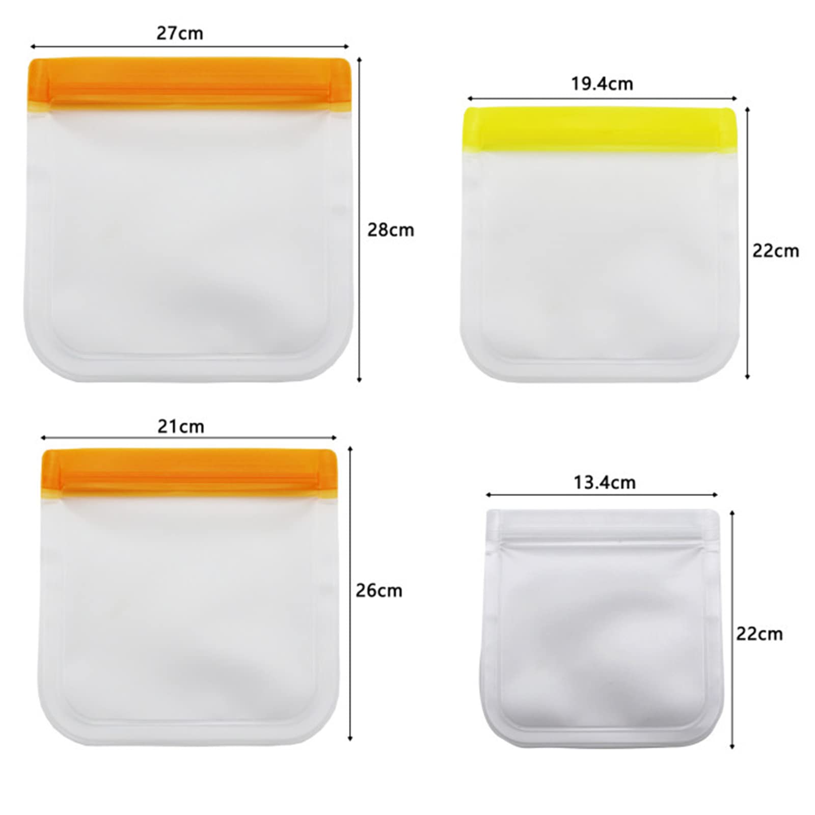 Sacchetti per alimenti riutilizzabili Garvee, set da 6 pezzi, senza BPA, per cucina e conservazione, adatti al congelatore, versatili