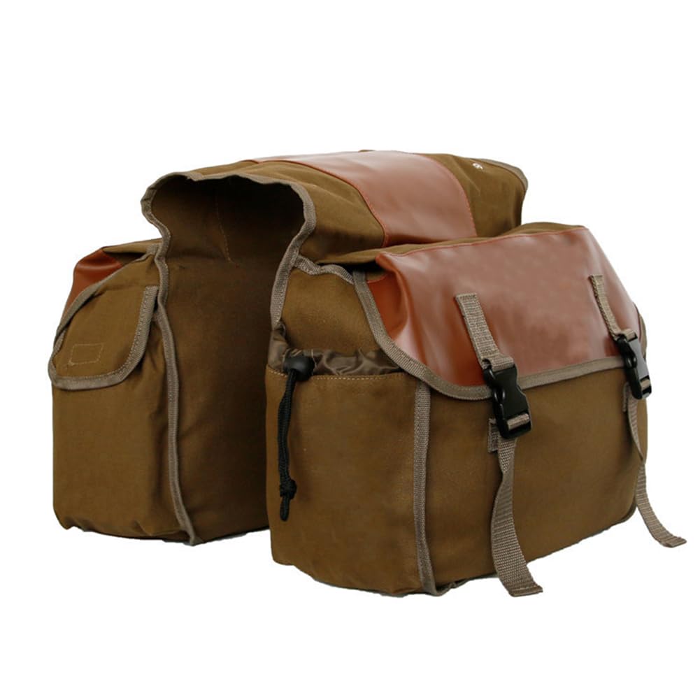 Borsa per bicicletta Garvee da 35 litri, impermeabile e robusta, color cachi, per portapacchi, ideale per viaggi e ciclismo.
