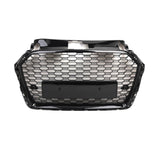 Garvee Griglia Anteriore a Nido d'Ape per Audi A3 8V/RS3 (2016-2019) Facelift, Cornice Nero Lucido, Compatibile Sensori PDC, ABS di Qualità