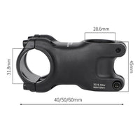 Attacco manubrio Garvee MTB 31,8 50 mm, attacco manubrio in lega, attacco manubrio corto da 3 gradi per mountain bike e bici da strada, nero