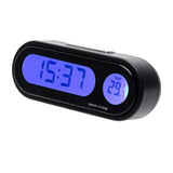 Orologio da auto Garvee multifunzione Mini LCD digitale con calendario Orologio da tavolo elettronico in plastica per cruscotto auto Ufficio Casa Nero - Nero