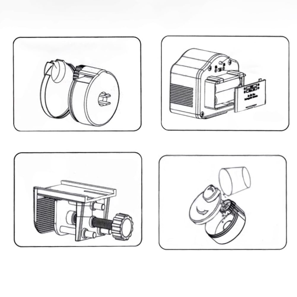 Mangiatoia automatica per pesci Garvee, regolabile, a batteria, per acquari (batterie non incluse)