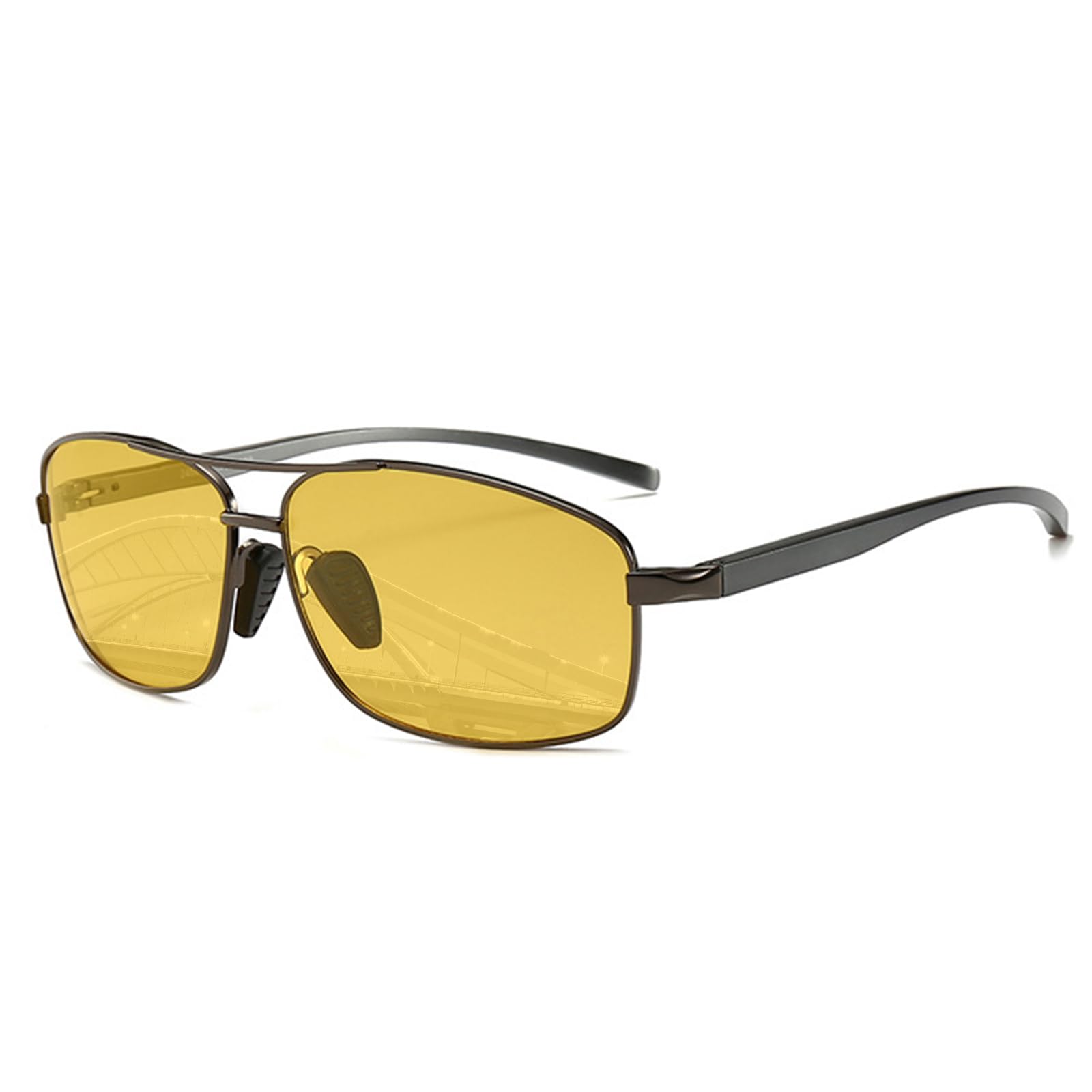 Occhiali da guida notturna polarizzati Garvee per uomo e donna con protezione UV400 dai riflessi per guida, escursionismo, golf, pesca e sport all'aria aperta - Giallo