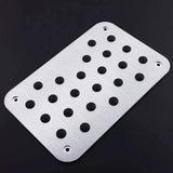 Garvee Protezione Antiscivolo Pedale Auto in Alluminio - Tappetino Universale per Carrozzeria - Accessorio Esterno 300x200x4mm Argento