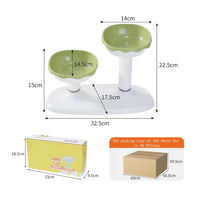 Garvee Ciotola Per Gatti Regolabile Altezza Sollevata Antiscivolo Set Cibo Acqua Interni Plastica Resistente Design Ergonomico