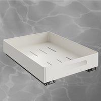 Garvee Organizer per cassetti in metallo silenzioso e robusto per cucina e bagno 10,2"x14,5"x3,1" bianco