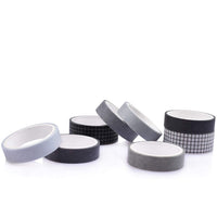 Garvee DIY Papierband Set 8 Rollen Scrapbooking Klebeband Schwarz Weiß Für Basteln & Journaling Vielseitig