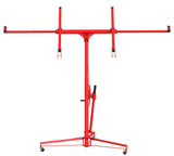 Garvee Sollevatore Per Cartongesso 11 Ft Capacità 150 LBS Braccio Telescopico Regolabile 360° Ruote Bloccabili Acciaio Carbonio Base Tripode Uso Edile Nero
