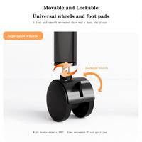 Carrello a 3 ripiani Garvee, cesto rotondo per frutta, portaverdure, carrello da cucina con ruote per cucina, bagno, soggiorno, 61 x ø30 cm, nero