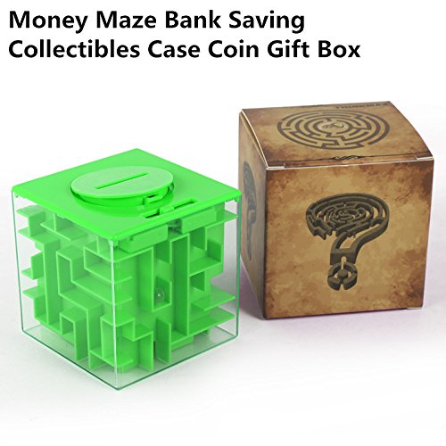 Garvee Money Maze Puzzle Box - Salvadanaio regalo con gioco del labirinto per bambini e adulti - Plastica - Sfidante e divertente
