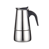 Moka in acciaio inox Garvee Espresso Maker – 2-4 tazze (≈200 ml), caffettiera italiana, argento, qualità per uso domestico - Argento