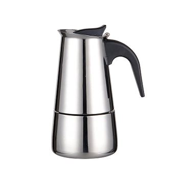 Moka in acciaio inox Garvee Espresso Maker – 2-4 tazze (≈200 ml), caffettiera italiana, argento, qualità per uso domestico
