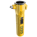 Garvee Torcia LED Multifunzionale Ricaricabile Martello di Sicurezza Luce di Emergenza Portatile Outdoor Gialla