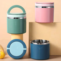 Garvee Termo Térmico para Alimentos Frasco Acero Inoxidable 304 Doble Capa Aislamiento al Vacío Asa Antifugas 630ml/1000ml Ideal Picnic Trabajo