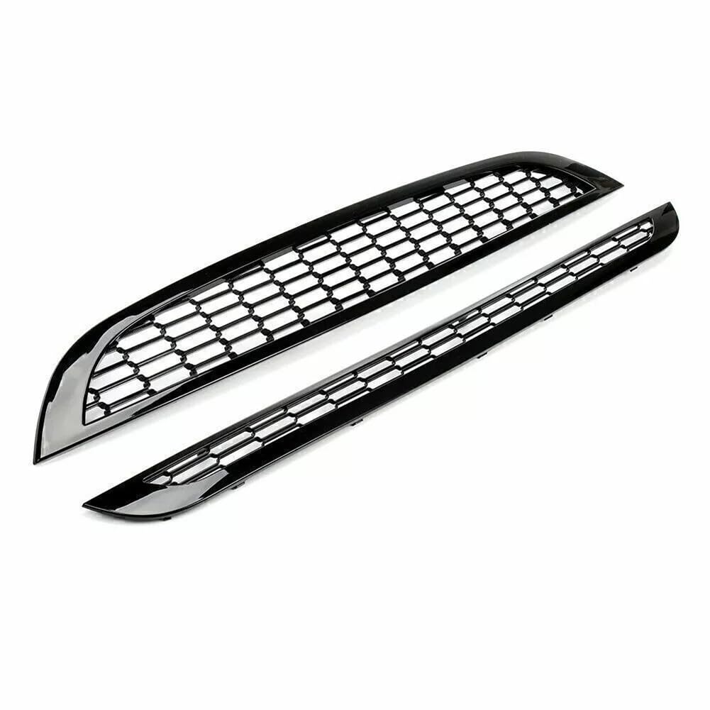 Griglia anteriore Garvee compatibile con Mini Cooper R50 R52 R53, struttura a nido d'ape in ABS, nero lucido, protezione durevole
