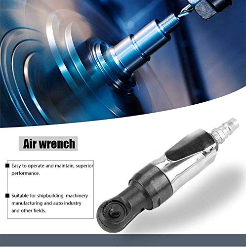 Garvee Chiave a Cricchetto Pneumatica Compatta 1/4" & 3/8" - 250 U/min, 20 Nm - Lega Robusta - Design Leggero - Riparazioni Auto, Macchinari, Cantieristica, Blu
