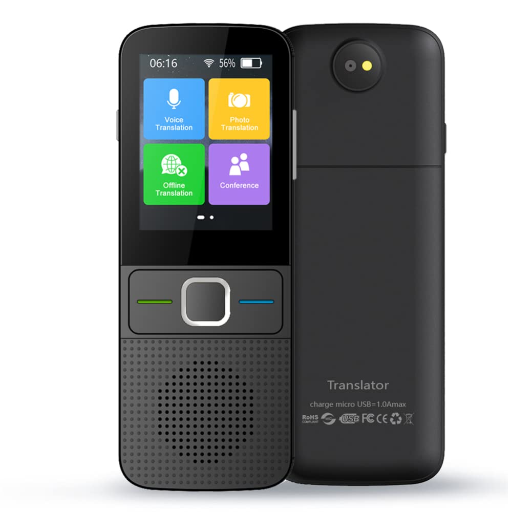 Dispositivo di traduzione intelligente Garvee T10, 137 lingue, traduzione di foto, Wi-Fi, offline, nero, portatile, viaggio, affari