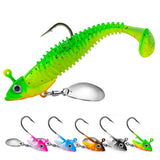 Garvee Set 5PCS Jig Köpfe 10,5g Mit Widerhaken Und Spinnerblatt Für Süß- Und Salzwasserangeln, 3D Augen, Balanciert, Mehrfarbig - Come mostrato