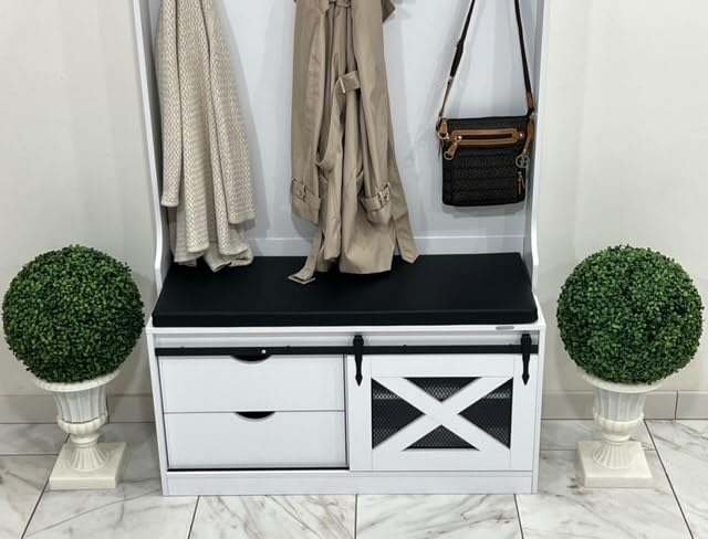 Garvee, palline di bosso artificiali da 16 pollici, resistenti ai raggi UV, impermeabili, con vaso robusto, per giardino e ingresso, verdi, set da 2