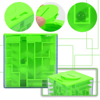 Garvee Money Maze Puzzle Box Set da 2 pezzi, plastica, blu e verde, per bambini e adulti, casa e ufficio