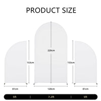 Garvee - Set di 3 fodere per sfondi per matrimoni di alta qualità, in tessuto elastico pieghevole, bifacciale, per matrimoni, baby shower, laurea, 5 piedi, 7,2 piedi, 5 piedi