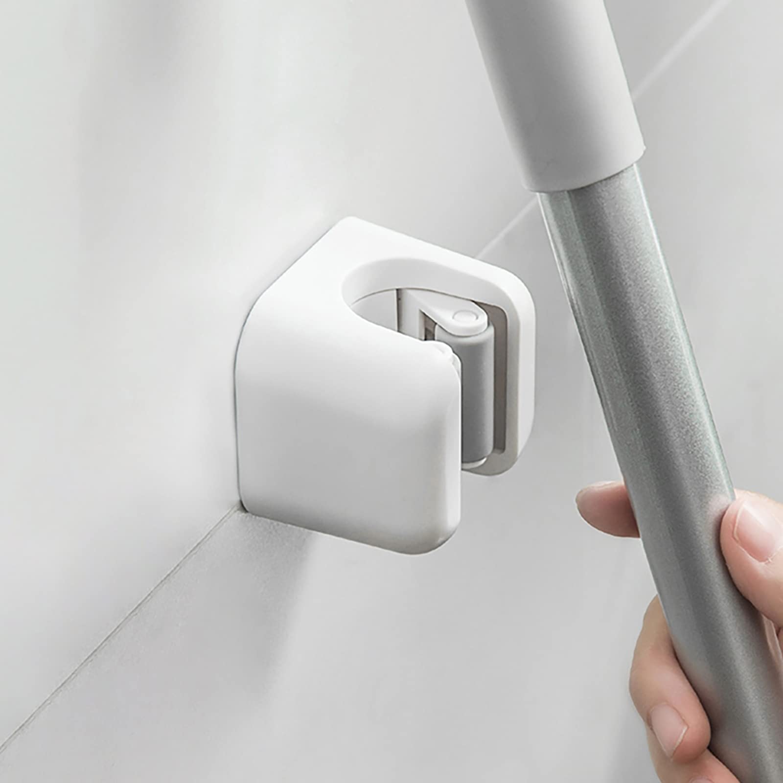 Garvee Set da 3 pezzi Porta scopa autoadesivo con supporto da parete antiscivolo per cucina e giardino, robusto, non richiede foratura