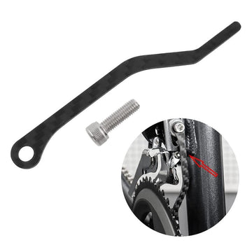 Garvee Catena Catcher in Fibra di Carbonio Ultralight per Moto e Bici - Stabilizzatore Catena Anti-Caduta - Montaggio Rapido Senza Attrezzi - Nero, 93x10.6x2.5mm