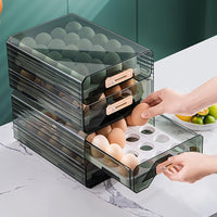 Contenitore per uova Garvee, 2 livelli, tipo cassetto, trasparente, 40 uova, organizzazione della cucina