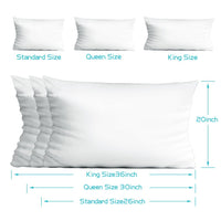 Set di federe Garvee da 4 pezzi in 100% cotone egiziano, chiusura con cerniera, ipoallergenico, matrimoniale, traspirante, resistente, per camera da letto